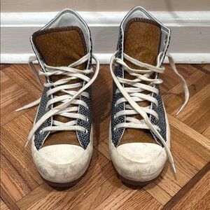 Converse Black and Brown High-Top Sneakers